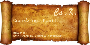 Cserényi Kamill névjegykártya